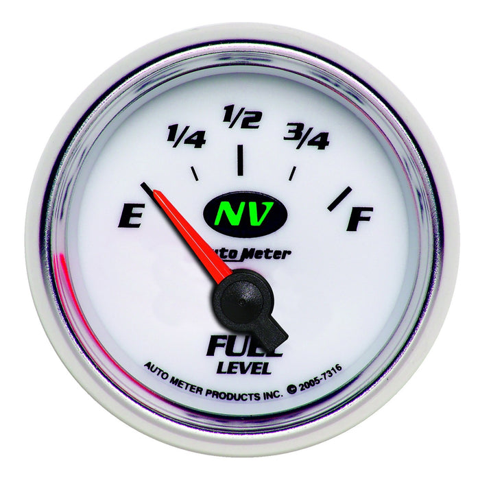 AutoMeter 7316 GAUGE; FUEL LEVEL; 2 1/16in.; 240OE TO 33OF; ELEC; NV - Truck Part Superstore