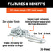 CURT 80040 27in. Safety Chain with 1 S-Hook (5;000 lbs; Clear Zinc) - Truck Part Superstore
