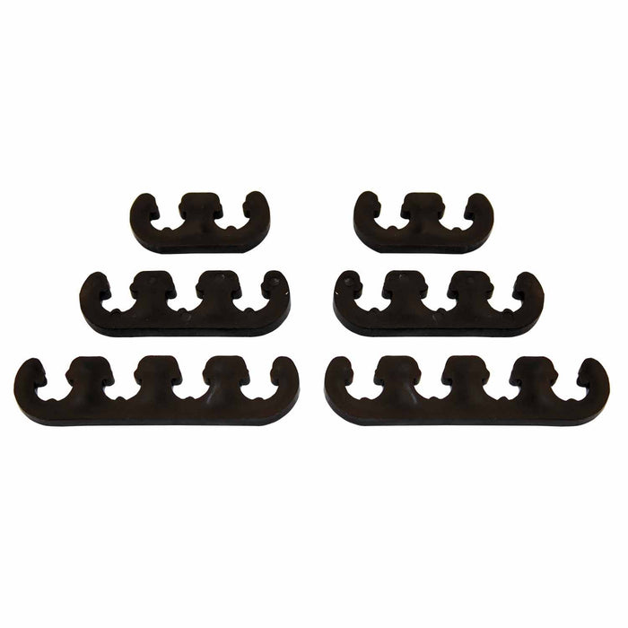 SpeedFx 7338 7-9 MM Spark Plug Wire With Two 2-Hole/ Two 3-Hole/ Two 4-Hole Separators Black - Truck Part Superstore