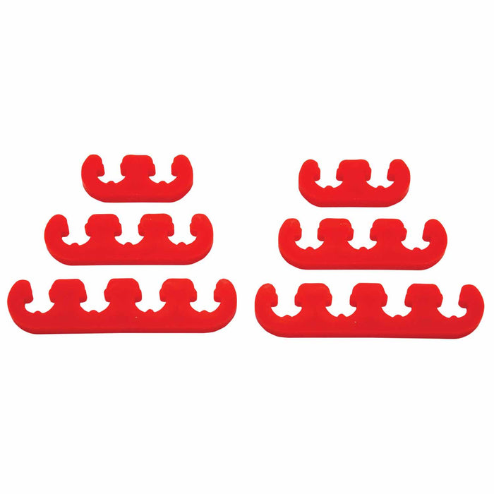 SpeedFx 7340 7-9 MM Spark Plug Wire With Two 2-Hole/ Two 3-Hole/ Two 4-Hole Separators Red Pl - Truck Part Superstore