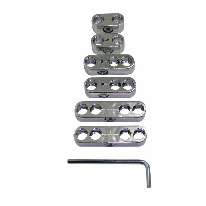 SpeedFx 7342 8-9 MM Spark Plug Wire With Two 2-Hole/ Two 3-Hole/ Two 4-Hole Separators Chrome - Truck Part Superstore