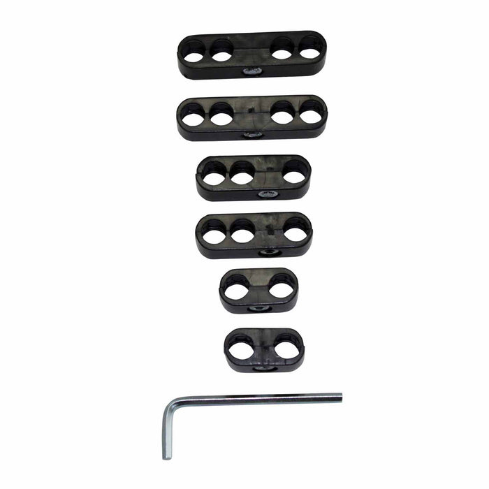 SpeedFx 7343 8-9 MM Spark Plug Wire With Two 2-Hole/ Two 3-Hole/ Two 4-Hole Separators Black - Truck Part Superstore
