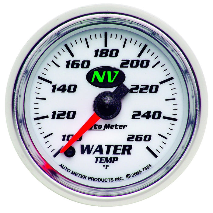 AutoMeter 7355 GAUGE; WATER TEMP; 2 1/16in.; 100-260deg.F; DIGITAL STEPPER MOTOR; NV - Truck Part Superstore