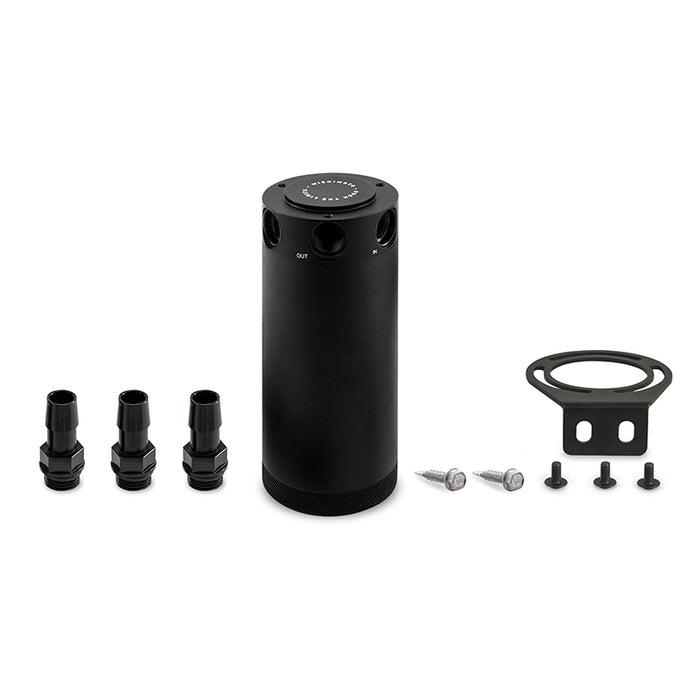 Mishimoto MMBCC-CBTHR-XLBK Mishimoto XL Compact Baffled Oil Catch Can, 3-Port - Truck Part Superstore