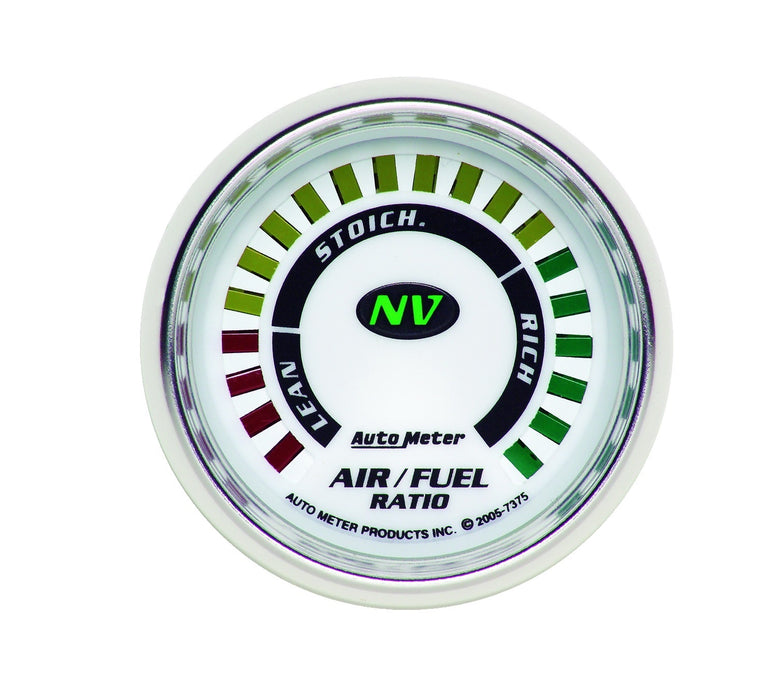AutoMeter 7375 GAUGE; AIR/FUEL RATIO-NARROWBAND; 2 1/16in.; LEAN-RICH; LED ARRAY; NV - Truck Part Superstore