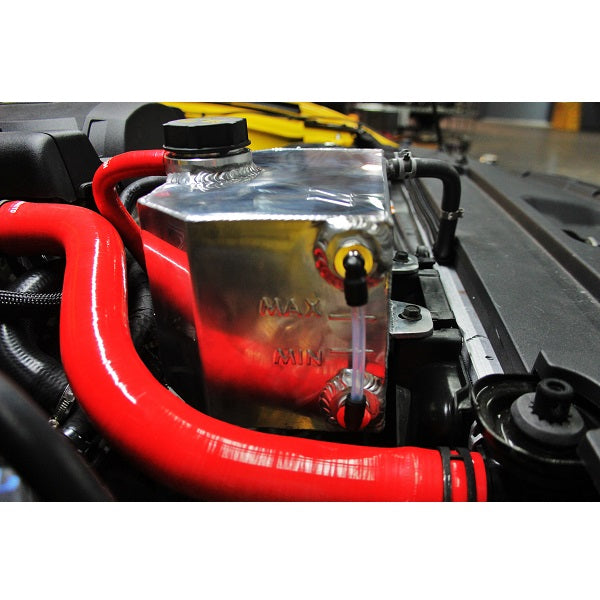 Mishimoto MMRT-MUS-15E Ford Mustang EcoBoost/V6/V8 Aluminum Coolant Expansion Tank, 2015+ Silver - Truck Part Superstore