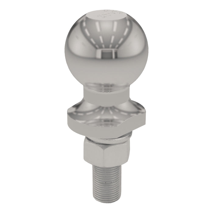 CURT 40082 2in. Trailer Ball (3/4in. x 2-1/8in. Shank; 3;500 lbs.; Stainless; Packaged) - Truck Part Superstore
