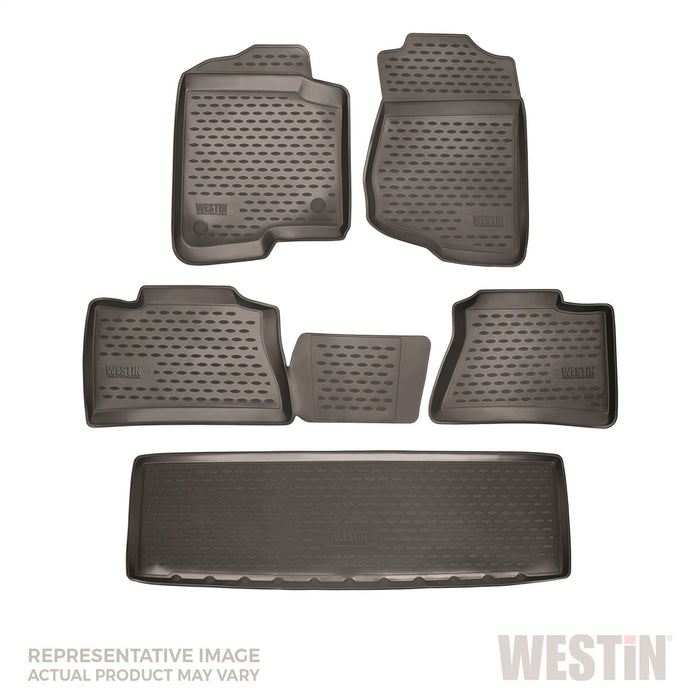 Westin 74-30-51013 Profile Floor Liners; 5 pc.; Front; Rear And Third Row; Black; - Truck Part Superstore