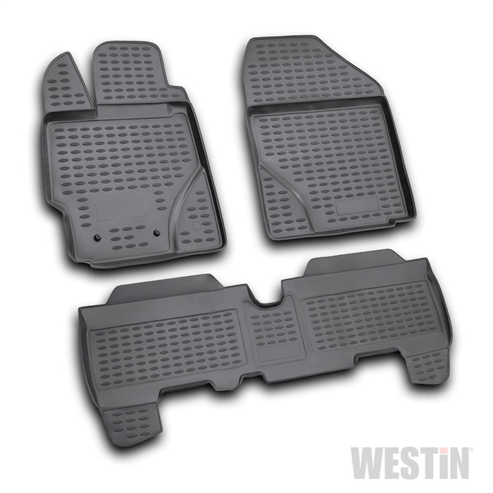 Westin 74-41-31006 Profile Floor Liners; 3 pc.; Front And Rear; Black; - Truck Part Superstore