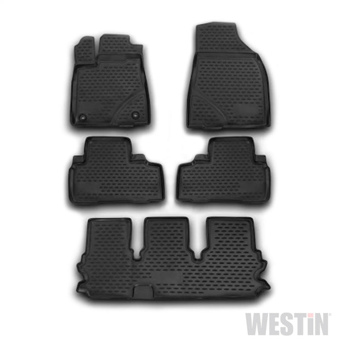 Westin 74-41-51036 Profile Floor Liners; 5 pc.; Front; Rear And Third Row; Black; - Truck Part Superstore