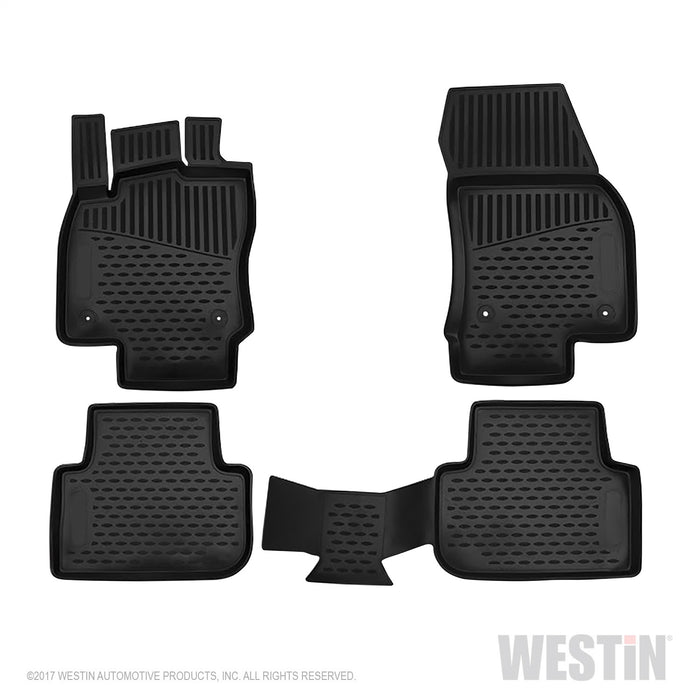 Westin 74-42-51016 Profile Floor Liners; 5 pc.; Front; Rear; 3rd Row; Black; - Truck Part Superstore