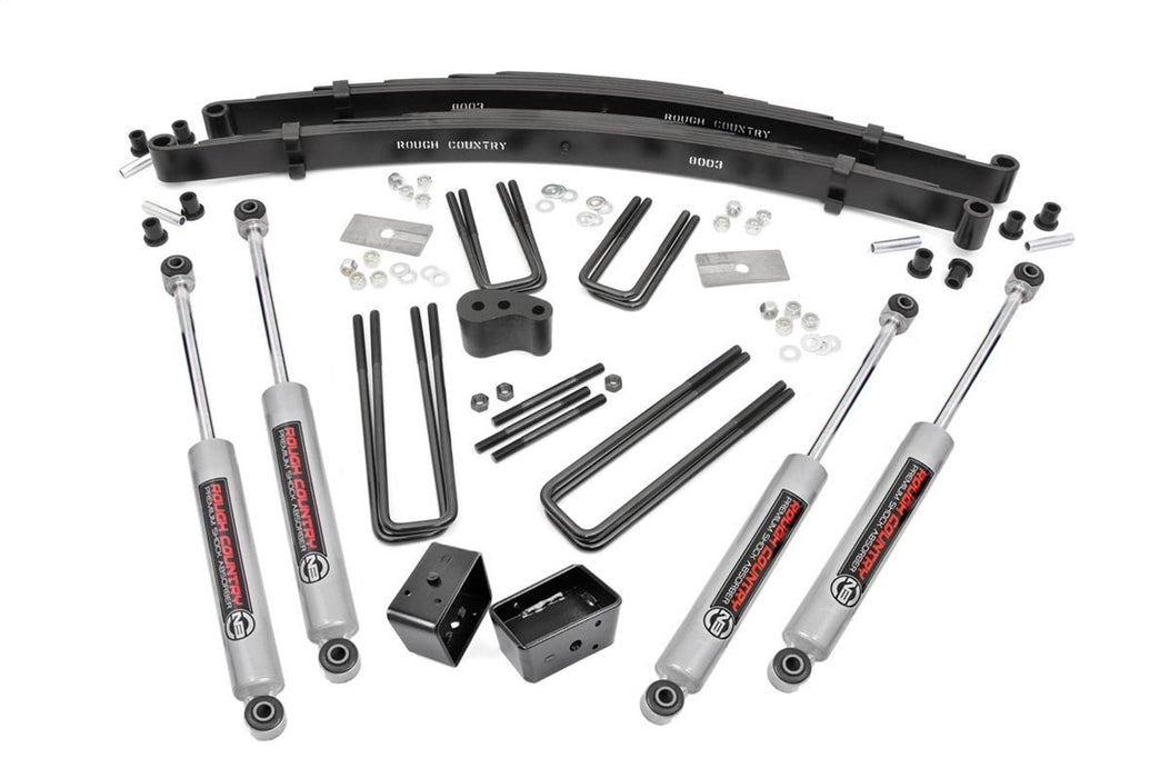 Rough Country 300.20 Suspension Lift Kit w/Shocks; 4 in. Lift; - Truck Part Superstore