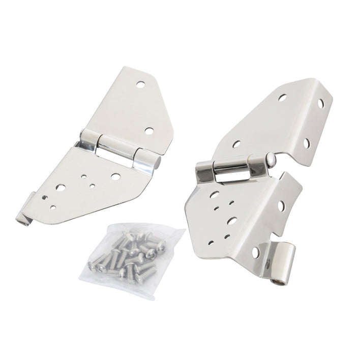 Smittybilt 7403 Windshield Hinges 76-95 Wrangler CJ/YJ Stainless Steel Smittybilt - Truck Part Superstore