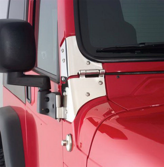 Rampage 7403 Windshield Hinge; Stainless; Pair; - Truck Part Superstore