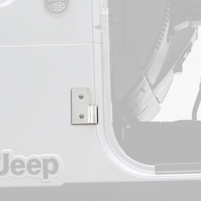 Smittybilt 7407 Lower Door Hinge Brackets 76-06 Wrangler YJ/TJ/LJ/CJ Stainless Steel Smittybilt - Truck Part Superstore