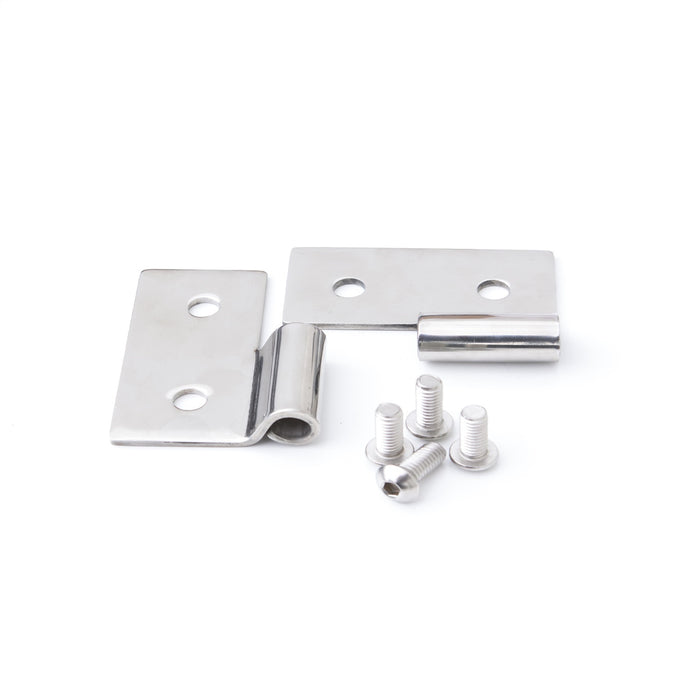 Rampage 7407 Lower Door Hinge Brackets; Stainless; Pair; - Truck Part Superstore