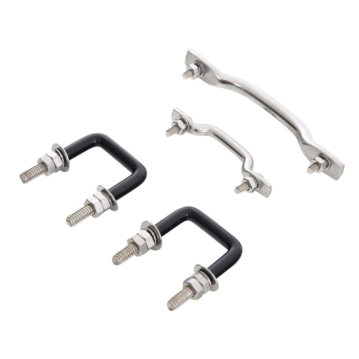 Smittybilt 7411 Windshield Tie Down Kit 55-95 Wrangler YJ/CJ Stainless Steel Smittybilt - Truck Part Superstore