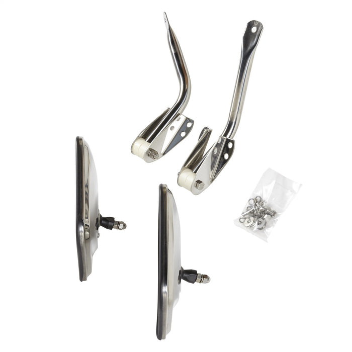 Smittybilt 7417 Side Mirrors 55-86 CJ5/CJ7 Stainless Steel Smittybilt - Truck Part Superstore