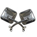 Rampage 7418 Side Mirror Kit; Stainless; Pair; - Truck Part Superstore