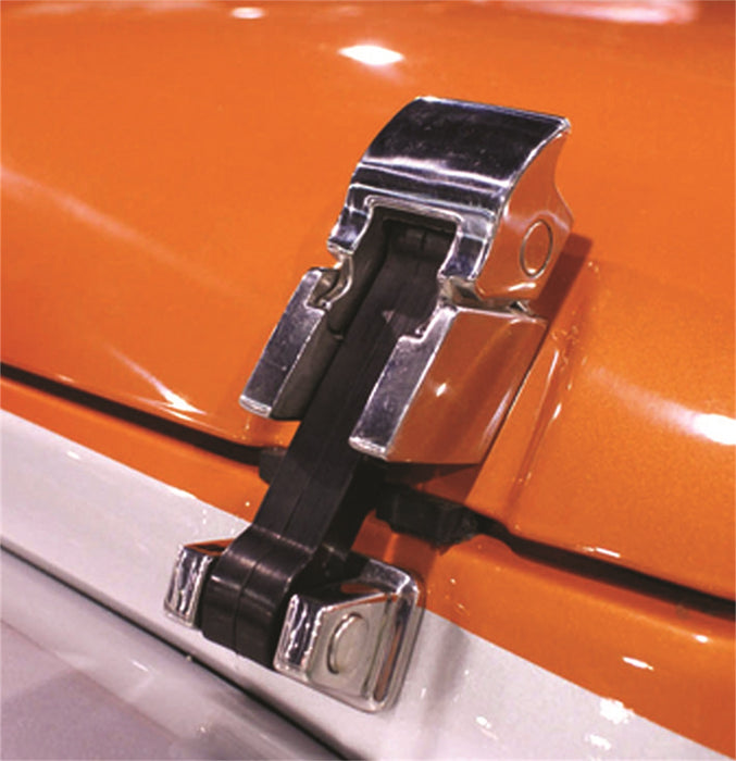 Rampage 74335 Hood Catch Kit; Rock Runner Cast Stainless Steel; Pair; - Truck Part Superstore