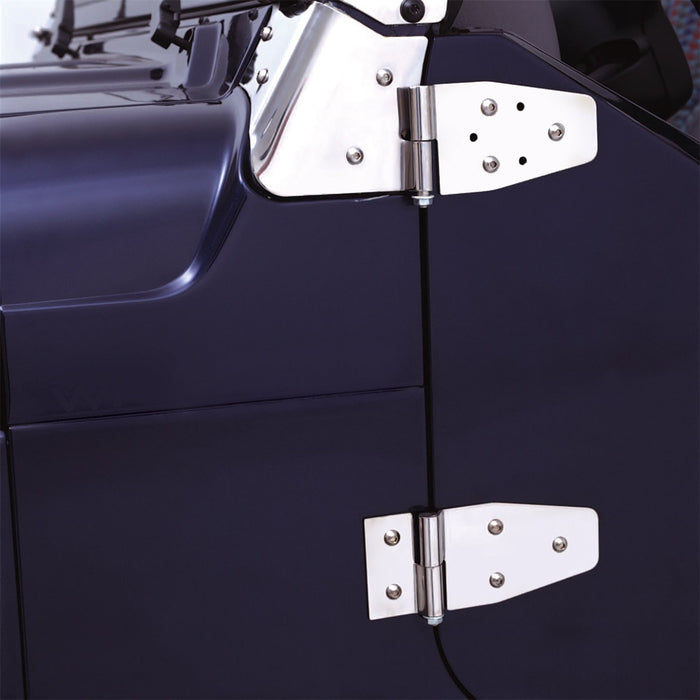 Smittybilt 7441 Door Hinges 87-06 Wrangler YJ/TJ/LJ Stainless Steel Set Of 4 For Half Steel Doors Smittybilt - Truck Part Superstore