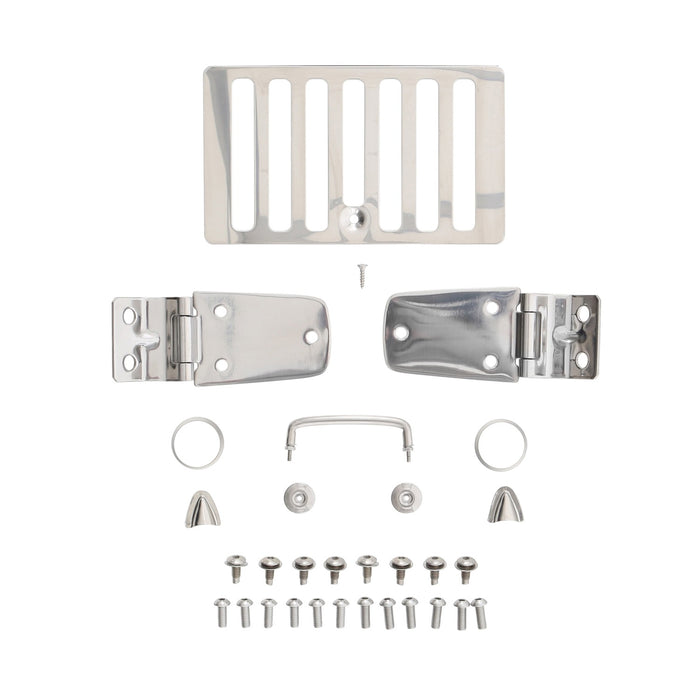 Smittybilt 7465 Complete Hood Kit 98-06 Wrangler TJ/LJ Stainless Steel Smittybilt - Truck Part Superstore