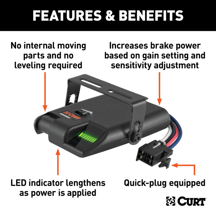 CURT 51110 CURT 51110 Venturer Electric Trailer Brake Controller; Time-Delay - Truck Part Superstore