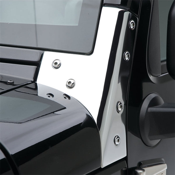 Smittybilt 7481 Windshield Brackets 07-18 Wrangler JK Stainless Steel Smittybilt - Truck Part Superstore
