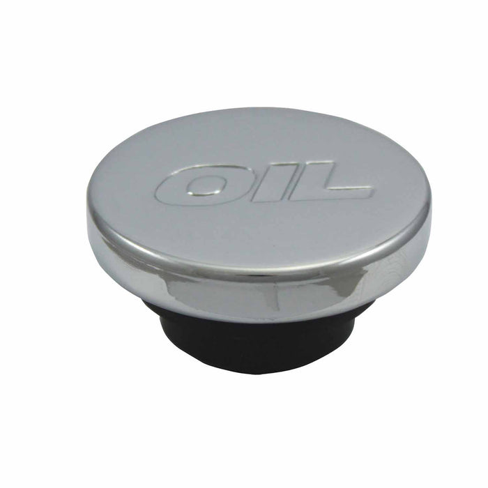 SpeedFx 7482O Push-In Round Silver With OIL Logo - Truck Part Superstore