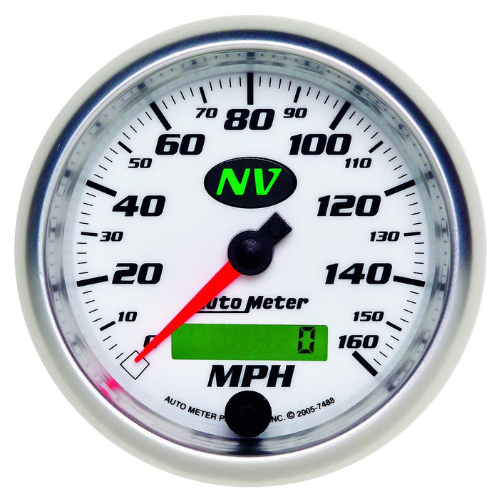 AutoMeter 7488 GAUGE; SPEEDOMETER; 3 3/8in.; 160MPH; ELEC. PROGRAMMABLE; NV - Truck Part Superstore