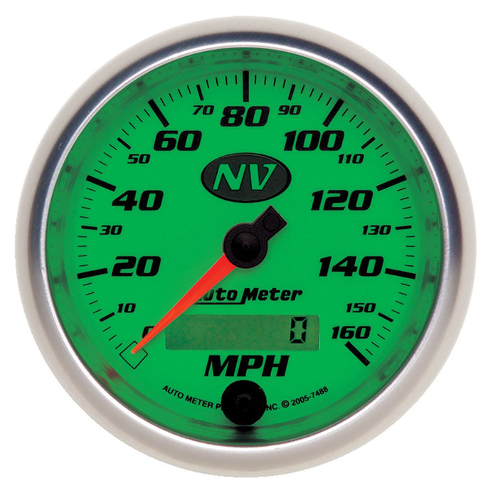 AutoMeter 7488 GAUGE; SPEEDOMETER; 3 3/8in.; 160MPH; ELEC. PROGRAMMABLE; NV - Truck Part Superstore
