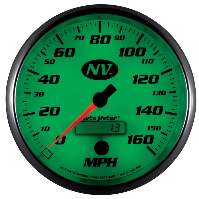 AutoMeter 7489 GAUGE; SPEEDOMETER; 5in.; 160MPH; ELEC. PROGRAMMABLE; NV - Truck Part Superstore
