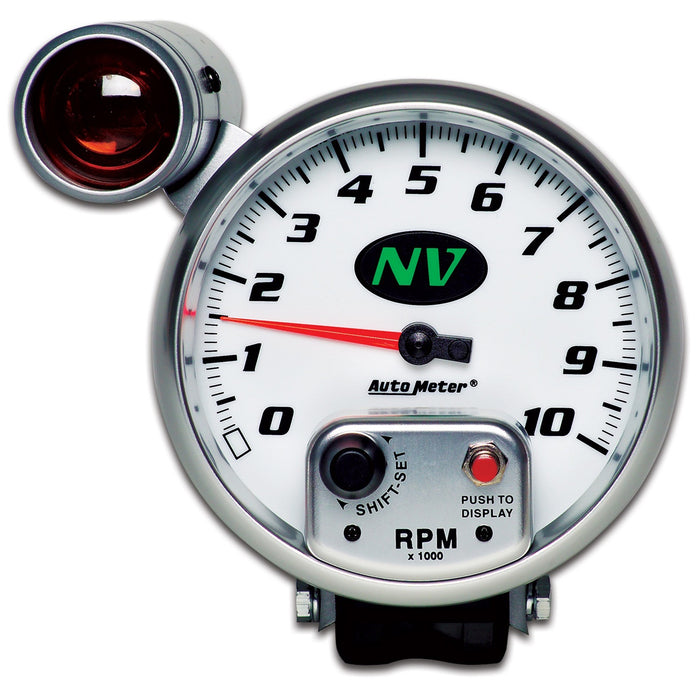 AutoMeter 7499 GAUGE; TACHOMETER; 5in.; 10K RPM; PEDESTAL W/EXT. SHIFT-LITE; NV - Truck Part Superstore