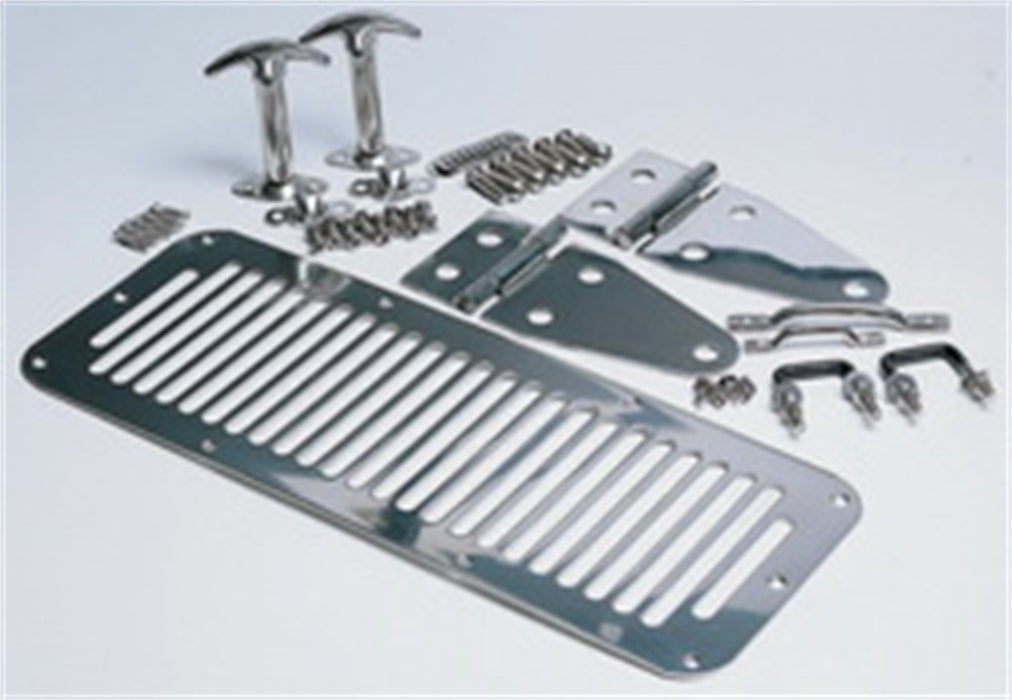Smittybilt 7499 Complete Hood Kit 76-95 Wrangler CJ/YJ Stainless Steel Smittybilt - Truck Part Superstore
