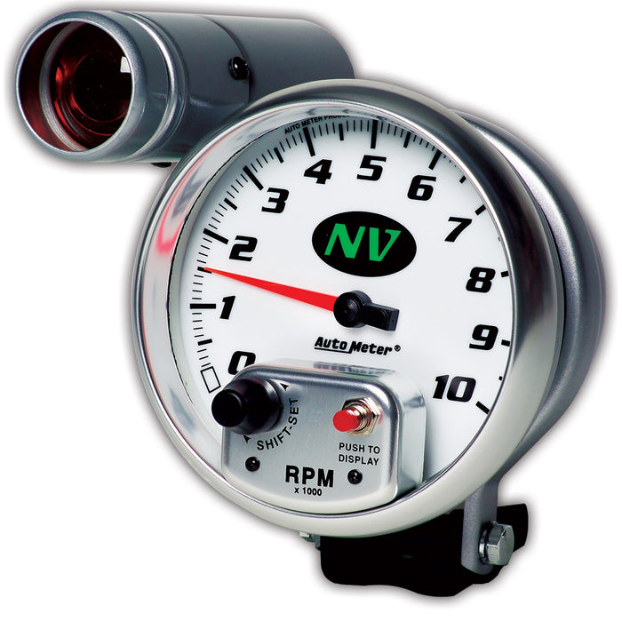 AutoMeter 7499 GAUGE; TACHOMETER; 5in.; 10K RPM; PEDESTAL W/EXT. SHIFT-LITE; NV - Truck Part Superstore