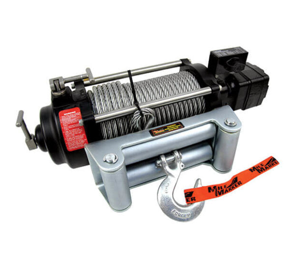 Mile Marker 75-50050C 10500 LB Hydraulic Winch 17.9 C.I. 12V Hydraulic Motor w/Roller Fairlead 100 Foot Cable HI10500 Mile Marker - Truck Part Superstore