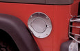 Rampage 75000 Billet Style Fuel Door Cover; Polished; Non-Locking; - Truck Part Superstore