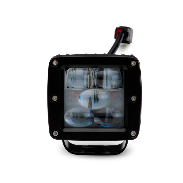 BrightSource 75001F1 Cube Light Kit; 3 in.; Single Lamp; 5 x 5W Philips LEDs; 25W Fog Pattern; 6000K; - Truck Part Superstore