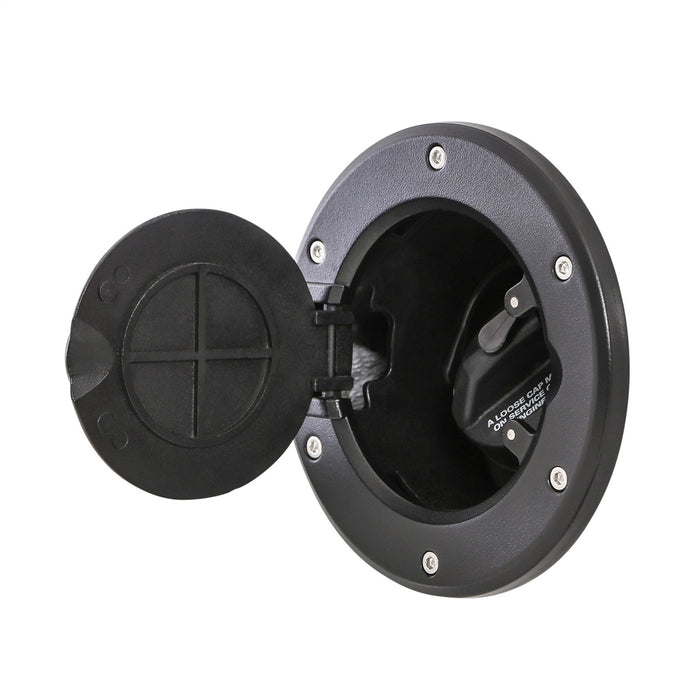 Smittybilt 75007 Gas Cover Billet Style 07-18 Wrangler JK Gloss Black Smittybilt - Truck Part Superstore