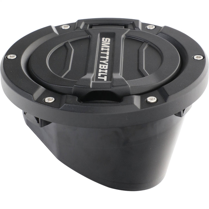 Smittybilt 75008 Billet Style Gas Cover; Black; No Drilling Installation; - Truck Part Superstore