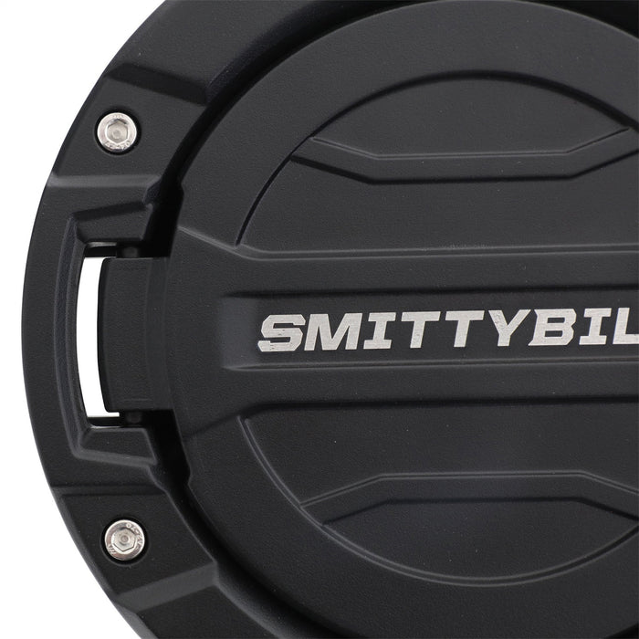 Smittybilt 75008 Billet Style Gas Cover; Black; No Drilling Installation; - Truck Part Superstore