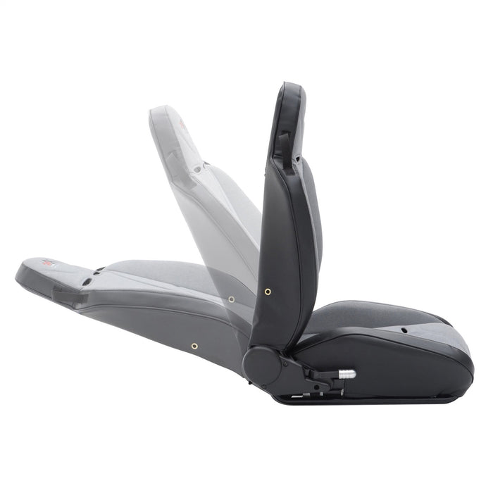 Smittybilt 750111 XRC Suspension Seat Passenger Side 76-18 Wrangler CJ/YJ/TJ/LJ/JK Black Sides Gray Center Smittybilt - Truck Part Superstore