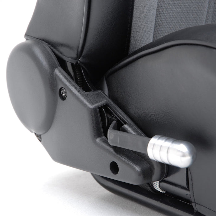 Smittybilt 750111 XRC Suspension Seat Passenger Side 76-18 Wrangler CJ/YJ/TJ/LJ/JK Black Sides Gray Center Smittybilt - Truck Part Superstore