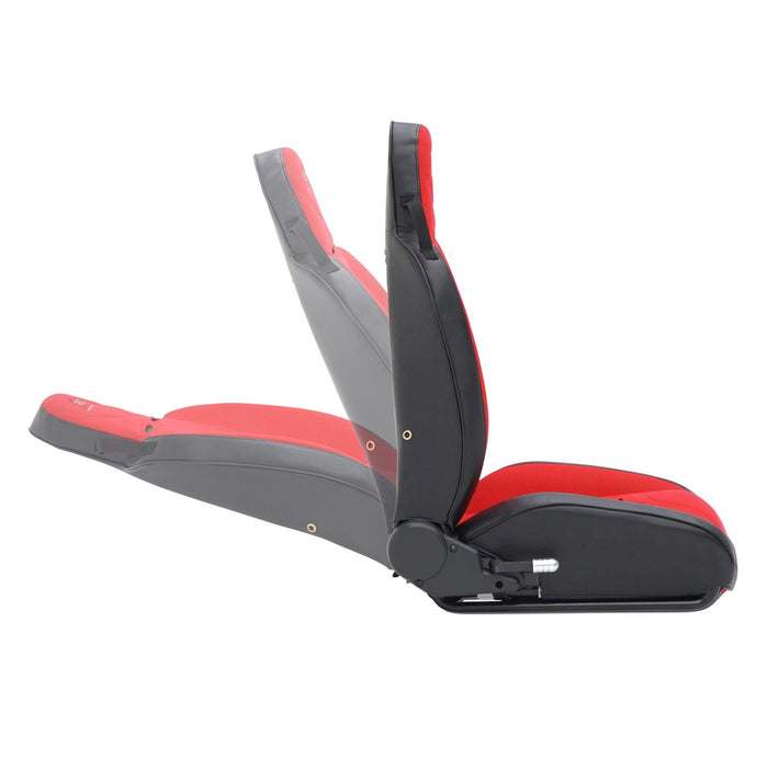 Smittybilt 750130 XRC Suspension Seat Passenger Side 76-18 Wrangler CJ/YJ/TJ/LJ/JK Black Sides Red Center Smittybilt - Truck Part Superstore