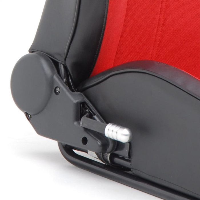 Smittybilt 750130 XRC Suspension Seat Passenger Side 76-18 Wrangler CJ/YJ/TJ/LJ/JK Black Sides Red Center Smittybilt - Truck Part Superstore