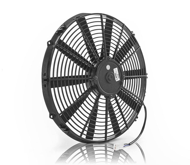Be Cool 75014 16 Inch Electric Puller Fan Euro Black Medium Profile Be Cool Radiator - Truck Part Superstore