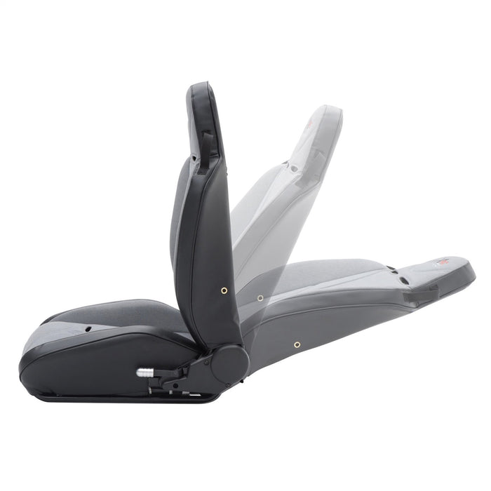 Smittybilt 750211 XRC Suspension Seat Drivers Side 76-2018 Wrangler CJ/YJ/TJ/LJ/JK Black Sides Gray Center Smittybilt - Truck Part Superstore