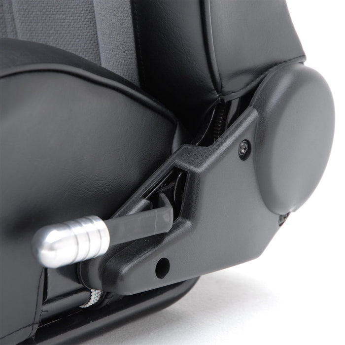 Smittybilt 750211 XRC Suspension Seat Drivers Side 76-2018 Wrangler CJ/YJ/TJ/LJ/JK Black Sides Gray Center Smittybilt - Truck Part Superstore