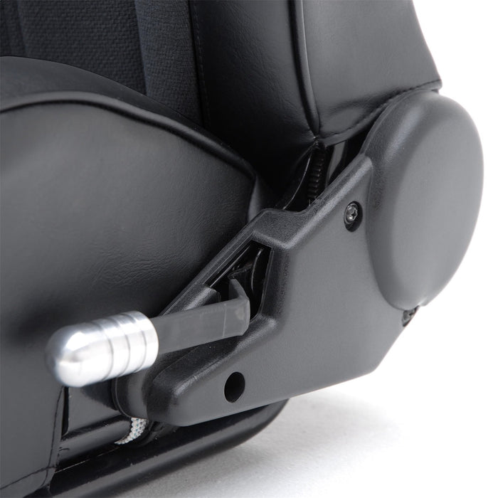 Smittybilt 750215 XRC Suspension Seat Drivers Side 76-2018 Wrangler CJ/YJ/TJ/LJ/JK Black Sides Black Center Smittybilt - Truck Part Superstore
