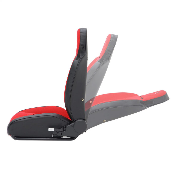 Smittybilt 750230 XRC Suspension Seat Drivers Side 76-2018 Wrangler CJ/YJ/TJ/LJ/JK Black Sides Red Center Smittybilt - Truck Part Superstore